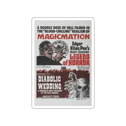 LEGEND OF HORROR & DIABOLIC WEDDING 1971 Movie Poster STICKER Vinyl Die-Cut Decal - The Sticker Space
