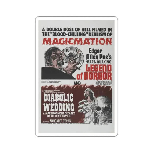 LEGEND OF HORROR & DIABOLIC WEDDING 1971 Movie Poster - STICKER Vinyl Kiss-Cut Decal 2 Inch White - The Sticker Space