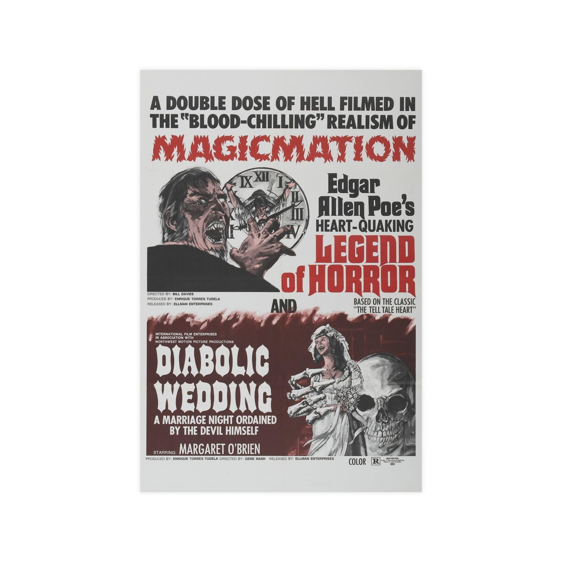 LEGEND OF HORROR & DIABOLIC WEDDING 1971 - Paper Movie Poster-12″ x 18″ (Vertical)-The Sticker Space