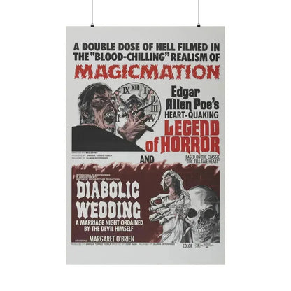 LEGEND OF HORROR & DIABOLIC WEDDING 1971 - Paper Movie Poster 36" x 54" Matte - The Sticker Space