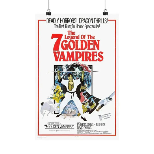 LEGEND OF THE 7 GOLDEN VAMPIRES 1974 - Paper Movie Poster 12″ x 18″ Matte - The Sticker Space