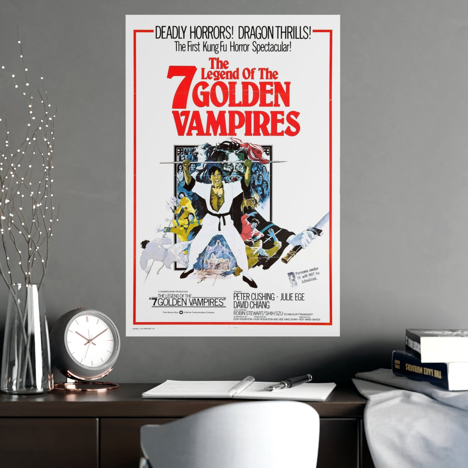 LEGEND OF THE 7 GOLDEN VAMPIRES 1974 - Paper Movie Poster-The Sticker Space