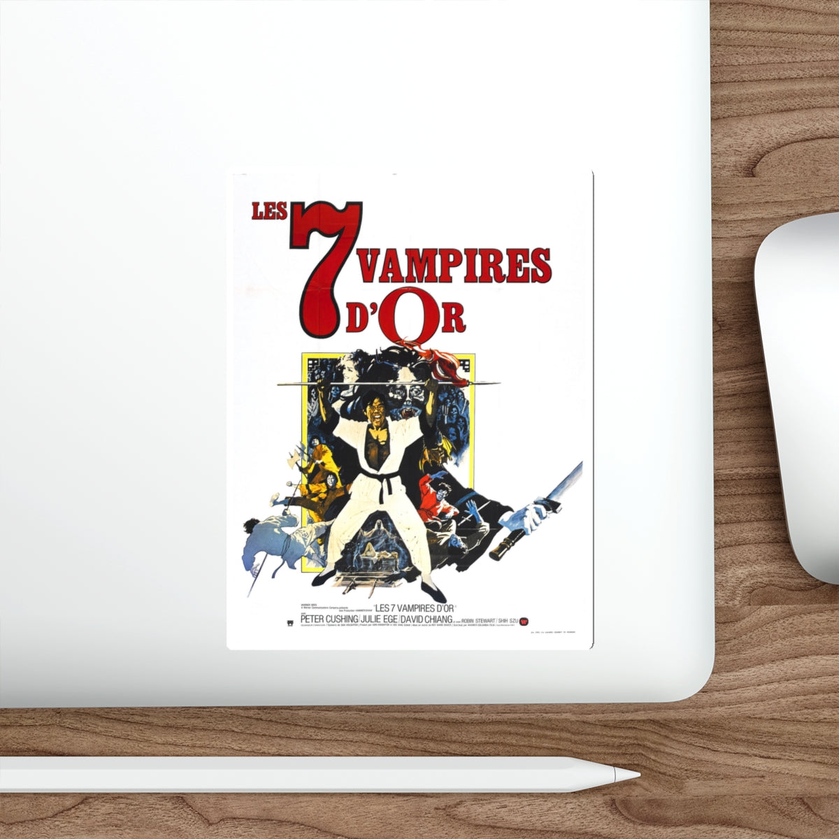 LEGEND OF THE 7 GOLDEN VAMPIRES (2) 1974 Movie Poster STICKER Vinyl Die-Cut Decal-The Sticker Space