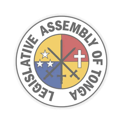 Legislative Assembly of Tonga 2 - STICKER Vinyl Kiss-Cut Decal 4 Inch Transparent - The Sticker Space