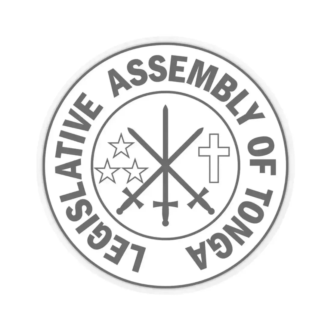 Legislative Assembly of Tonga - STICKER Vinyl Kiss-Cut Decal 4 Inch Transparent - The Sticker Space