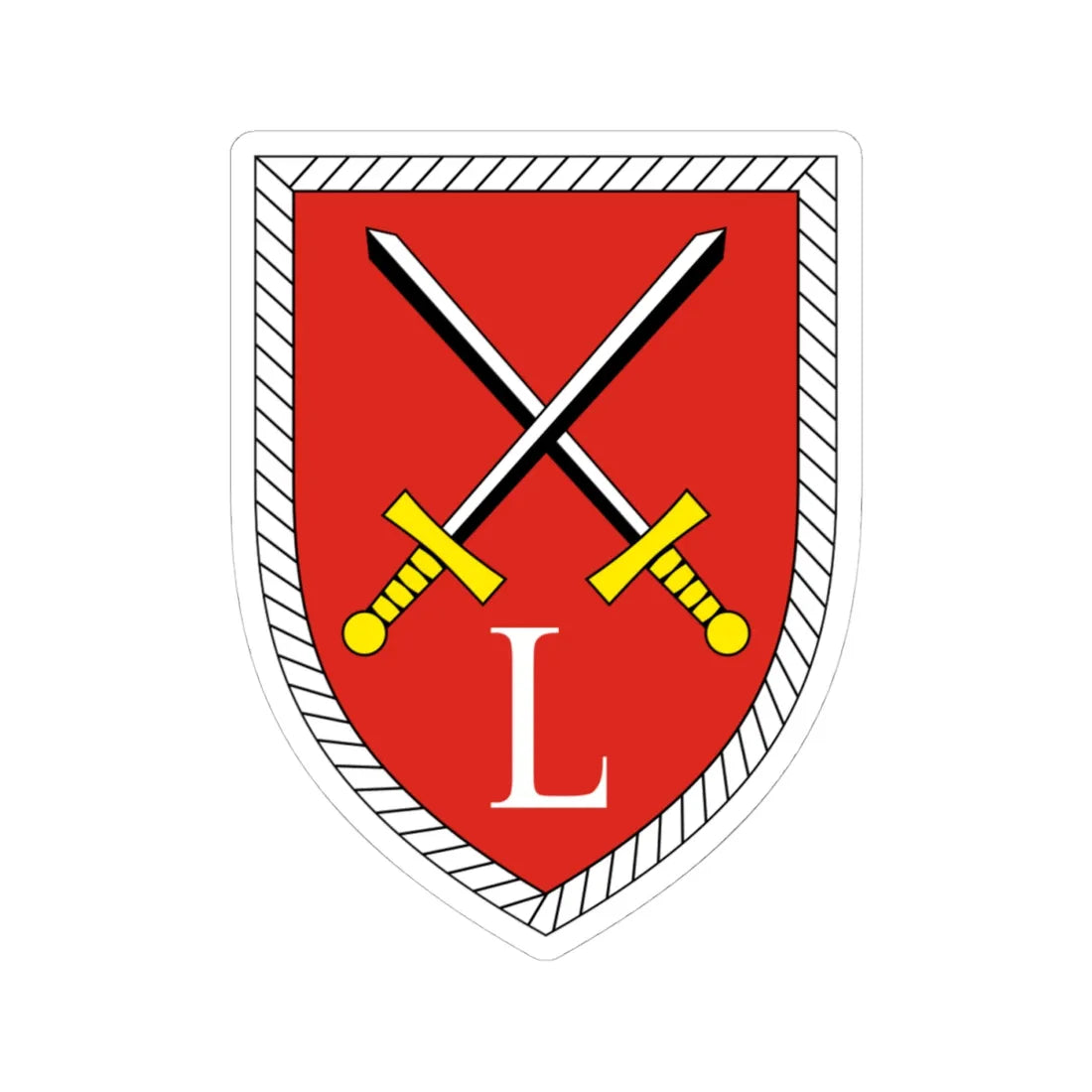 Lehrbataillon Offizierschulen des Heeres Bundeswehr (Germany) (Coat of Arms) STICKER Vinyl Kiss-Cut Decal 4 Inch White - The Sticker Space