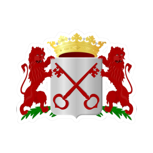 Leiden wapen 1816 (Netherlands) (Coat of Arms) STICKER Vinyl Kiss-Cut Decal 2 Inch White - The Sticker Space