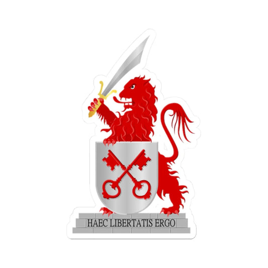 Leiden wapen HRvA (Netherlands) (Coat of Arms) STICKER Vinyl Kiss-Cut Decal 2 Inch White - The Sticker Space