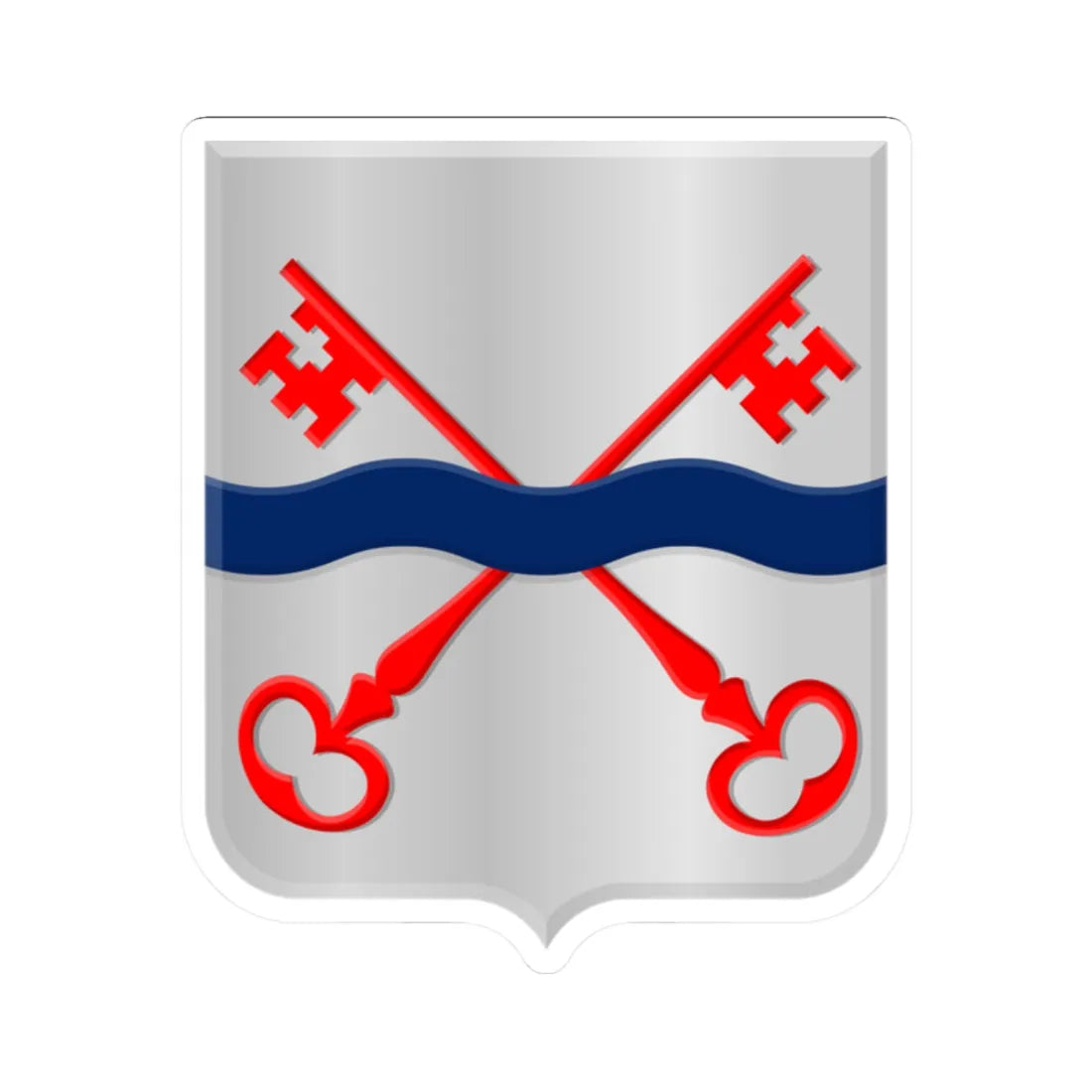 Leiderdorp wapen (Netherlands) (Coat of Arms) STICKER Vinyl Kiss-Cut Decal 2 Inch White - The Sticker Space