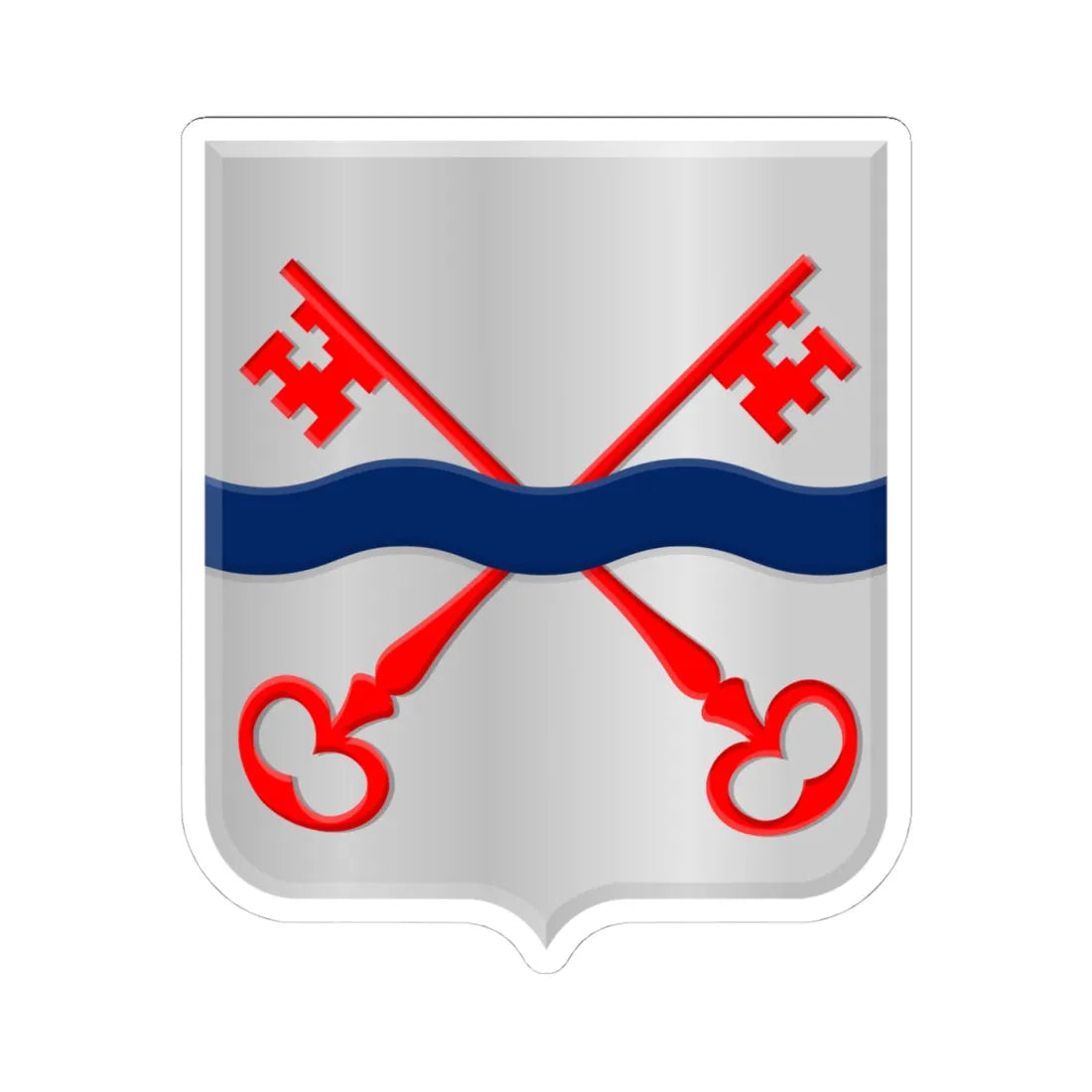 Leiderdorp wapen (Netherlands) (Coat of Arms) STICKER Vinyl Kiss-Cut Decal 4 Inch White - The Sticker Space