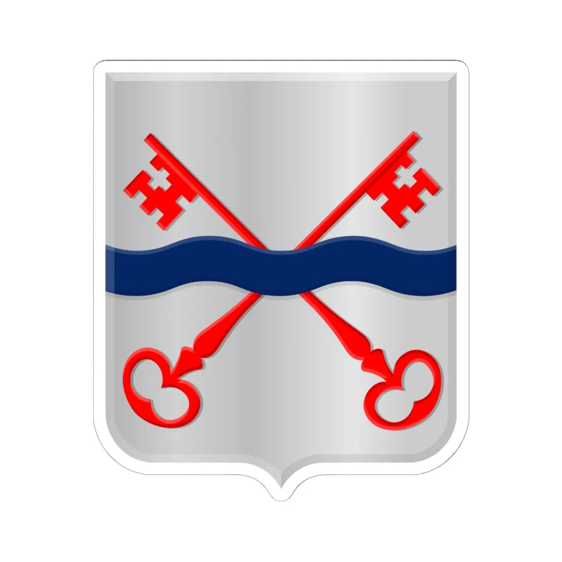 Leiderdorp wapen (Netherlands) (Coat of Arms) STICKER Vinyl Kiss-Cut Decal 6 Inch White - The Sticker Space