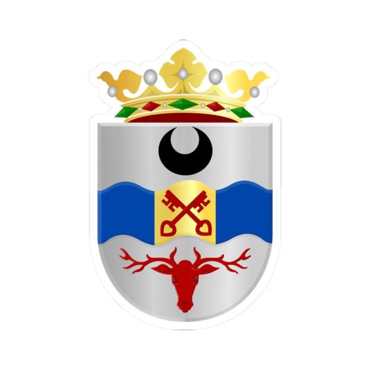 Leidschendam wapen (Netherlands) (Coat of Arms) STICKER Vinyl Kiss-Cut Decal 2 Inch White - The Sticker Space