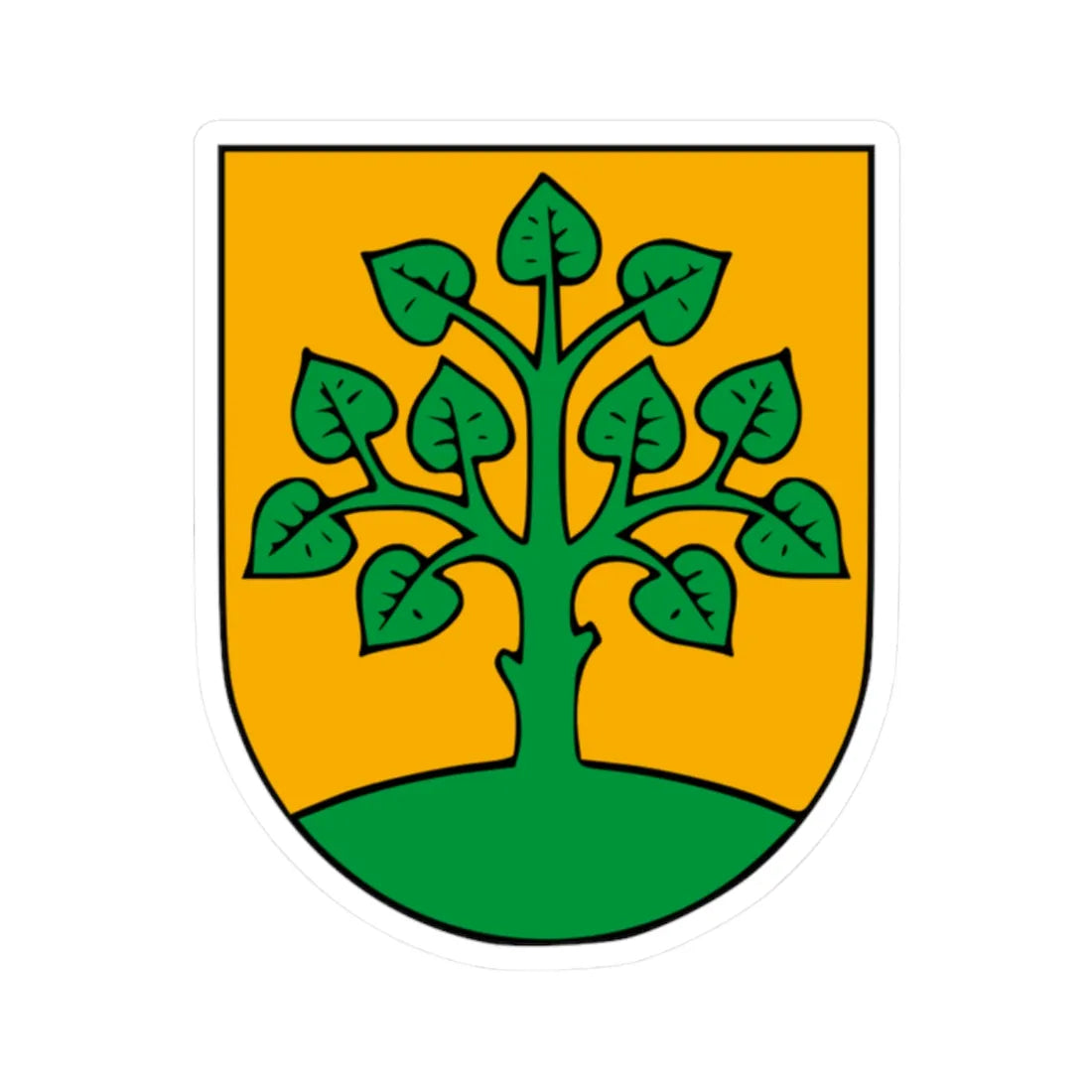 Leipalingis COA (Lithuania) (Coat of Arms) STICKER Vinyl Kiss-Cut Decal 2 Inch White - The Sticker Space