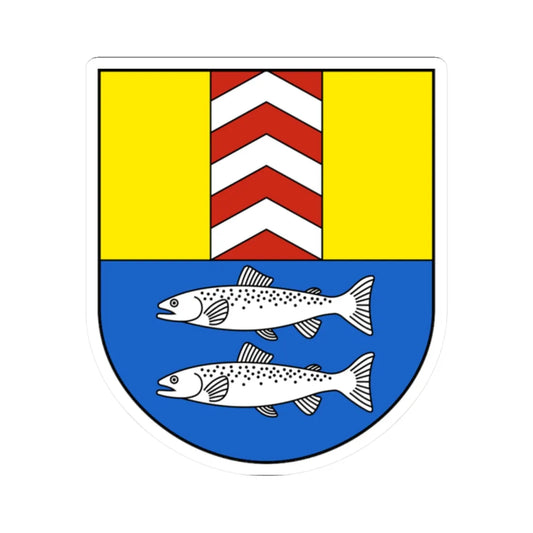 LeLanderon-blazon (Switzerland) (Coat of Arms) STICKER Vinyl Kiss-Cut Decal 2 Inch White - The Sticker Space