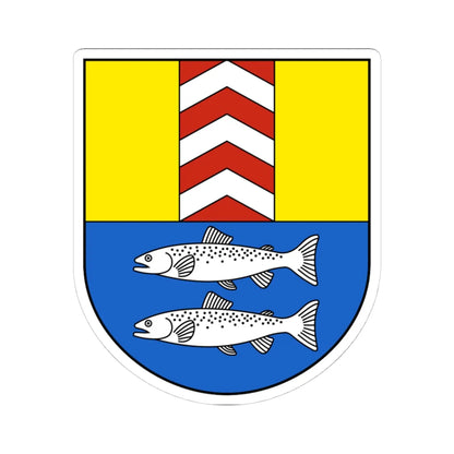 LeLanderon-blazon (Switzerland) (Coat of Arms) STICKER Vinyl Kiss-Cut Decal 4 Inch White - The Sticker Space
