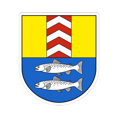 LeLanderon-blazon (Switzerland) (Coat of Arms) STICKER Vinyl Kiss-Cut Decal 6 Inch White - The Sticker Space