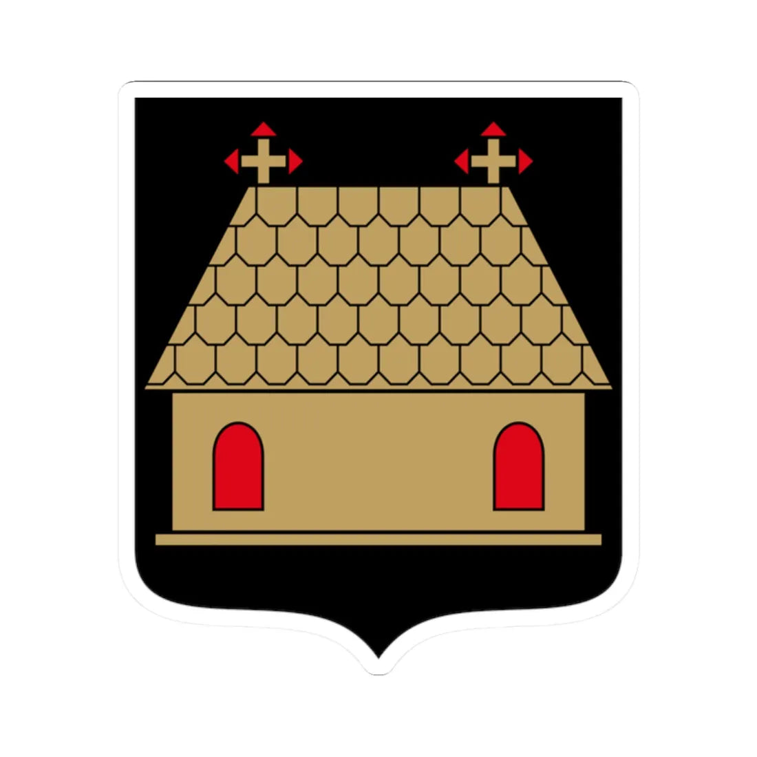 Lemland.vaakuna (Finland) (Coat of Arms) STICKER Vinyl Kiss-Cut Decal 2 Inch White - The Sticker Space