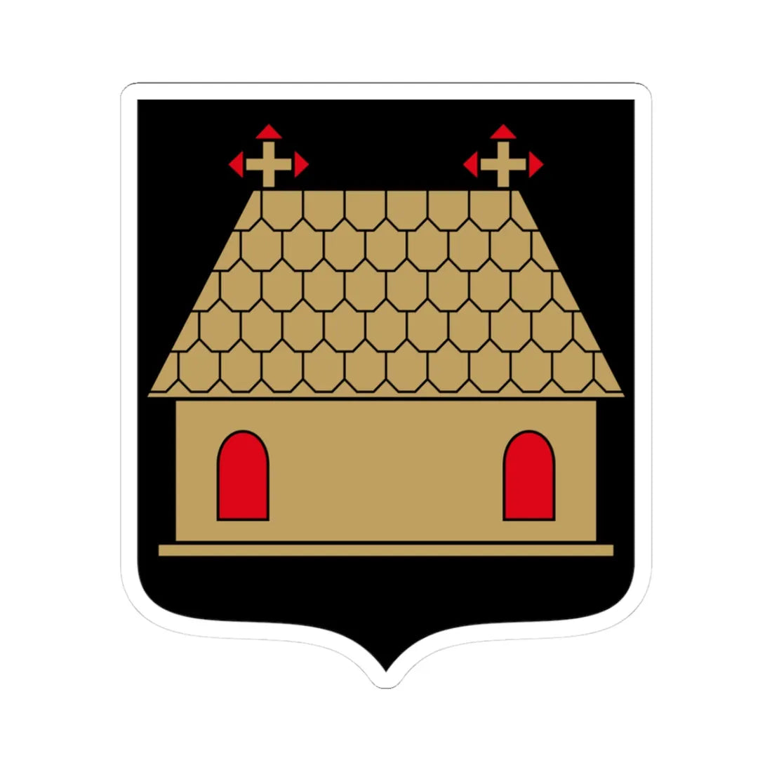 Lemland.vaakuna (Finland) (Coat of Arms) STICKER Vinyl Kiss-Cut Decal 3 Inch White - The Sticker Space