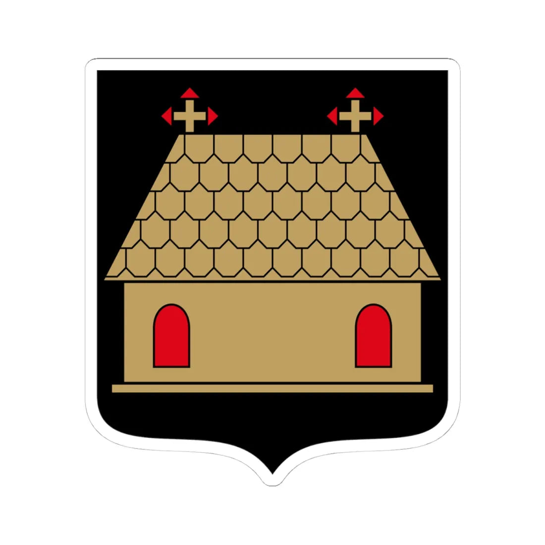 Lemland.vaakuna (Finland) (Coat of Arms) STICKER Vinyl Kiss-Cut Decal 4 Inch White - The Sticker Space