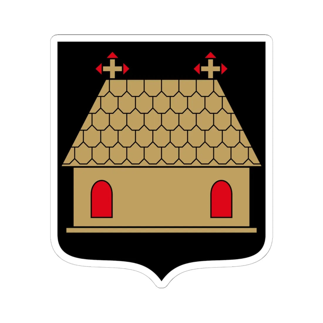 Lemland.vaakuna (Finland) (Coat of Arms) STICKER Vinyl Kiss-Cut Decal 6 Inch White - The Sticker Space