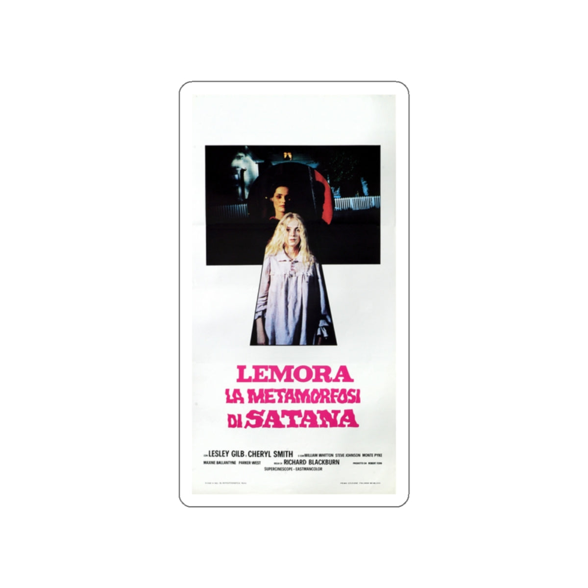 LEMORA A CHILD'S TALE OF THE SUPERNATURAL (ITALIAN) 1973 Movie Poster STICKER Vinyl Die-Cut Decal-2 Inch-The Sticker Space