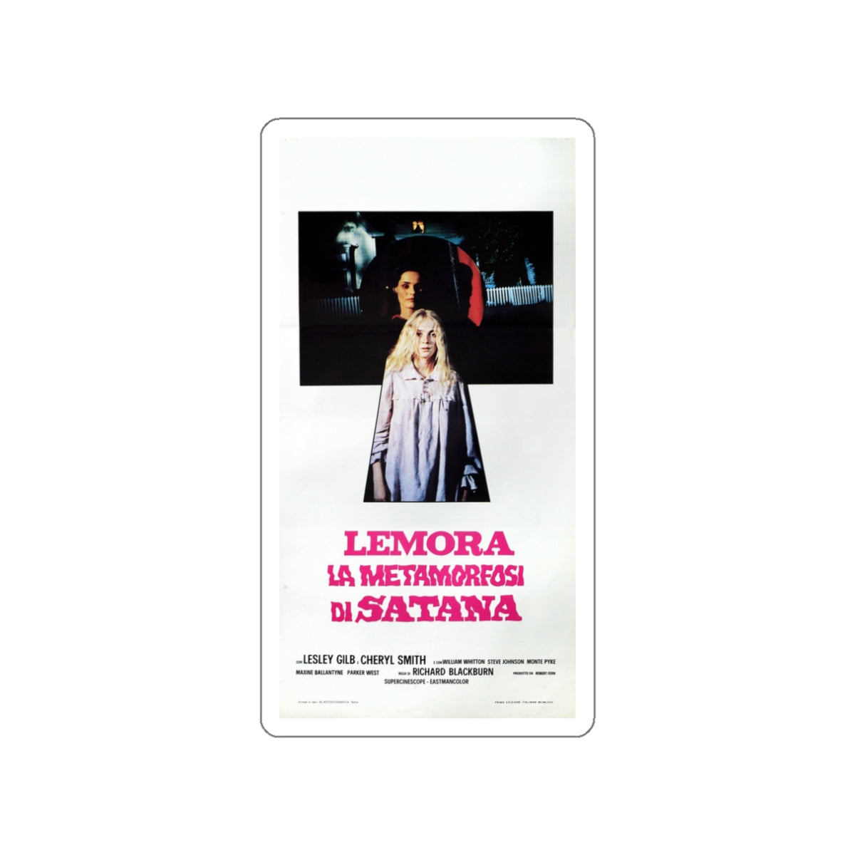 LEMORA A CHILD'S TALE OF THE SUPERNATURAL (ITALIAN) 1973 Movie Poster STICKER Vinyl Die-Cut Decal-3 Inch-The Sticker Space