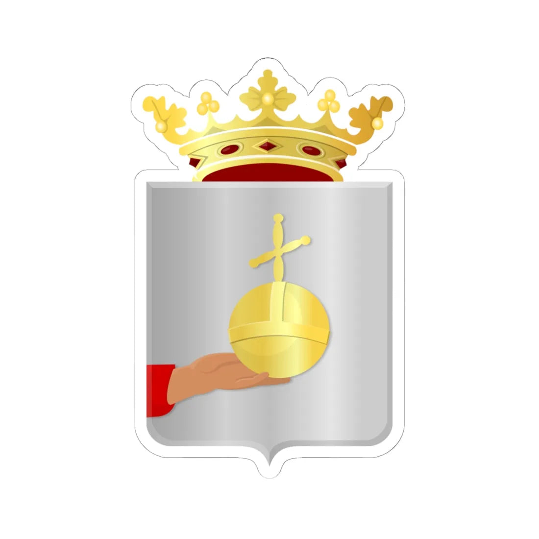 Lemsterland wapen (Netherlands) (Coat of Arms) STICKER Vinyl Kiss-Cut Decal 6 Inch White - The Sticker Space