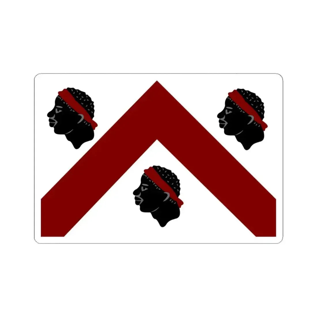 Lennik vlag (Belgium) STICKER Vinyl Kiss-Cut Decal 6 Inch White - The Sticker Space