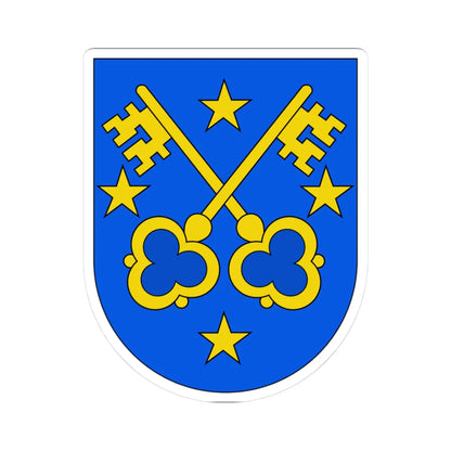 Lens Switzerland-coat of arms (Switzerland) (Coat of Arms) STICKER Vinyl Kiss-Cut Decal 3 Inch White - The Sticker Space