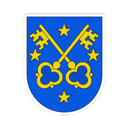 Lens Switzerland-coat of arms (Switzerland) (Coat of Arms) STICKER Vinyl Kiss-Cut Decal 4 Inch White - The Sticker Space