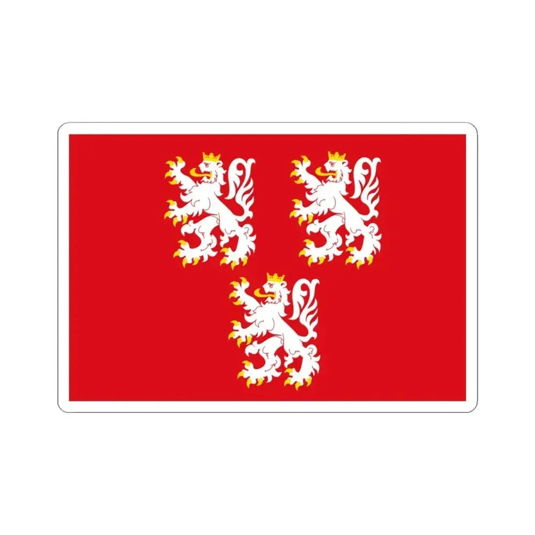 Lens vlag (Belgium) STICKER Vinyl Kiss-Cut Decal 4 Inch White - The Sticker Space