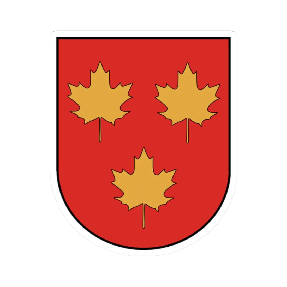 Lentvaris COA (Lithuania) (Coat of Arms) STICKER Vinyl Kiss-Cut Decal 2 Inch White - The Sticker Space