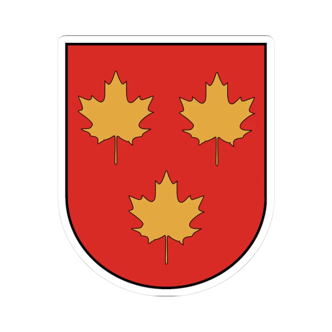 Lentvaris COA (Lithuania) (Coat of Arms) STICKER Vinyl Kiss-Cut Decal 3 Inch White - The Sticker Space