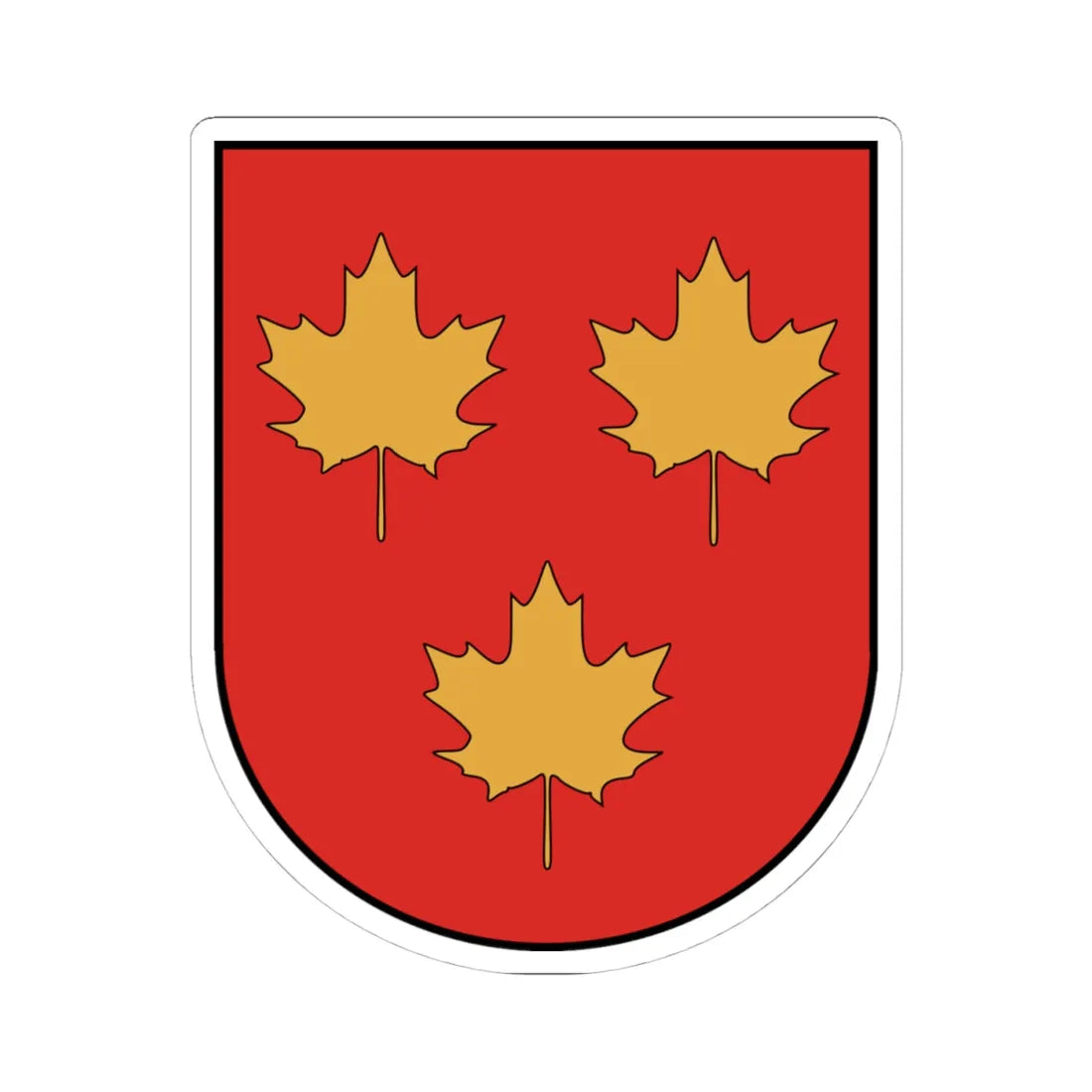 Lentvaris COA (Lithuania) (Coat of Arms) STICKER Vinyl Kiss-Cut Decal 4 Inch White - The Sticker Space