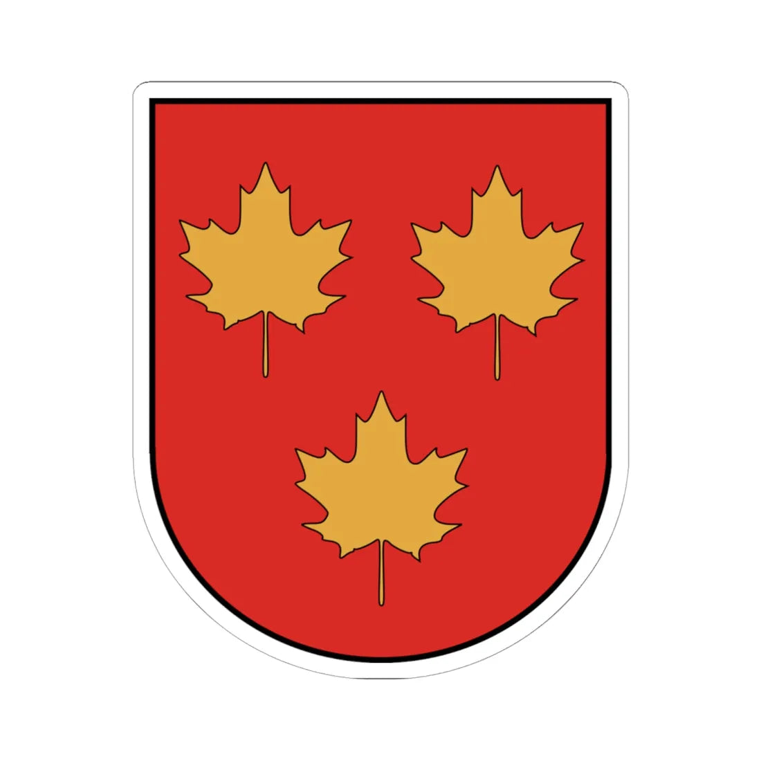 Lentvaris COA (Lithuania) (Coat of Arms) STICKER Vinyl Kiss-Cut Decal 6 Inch White - The Sticker Space