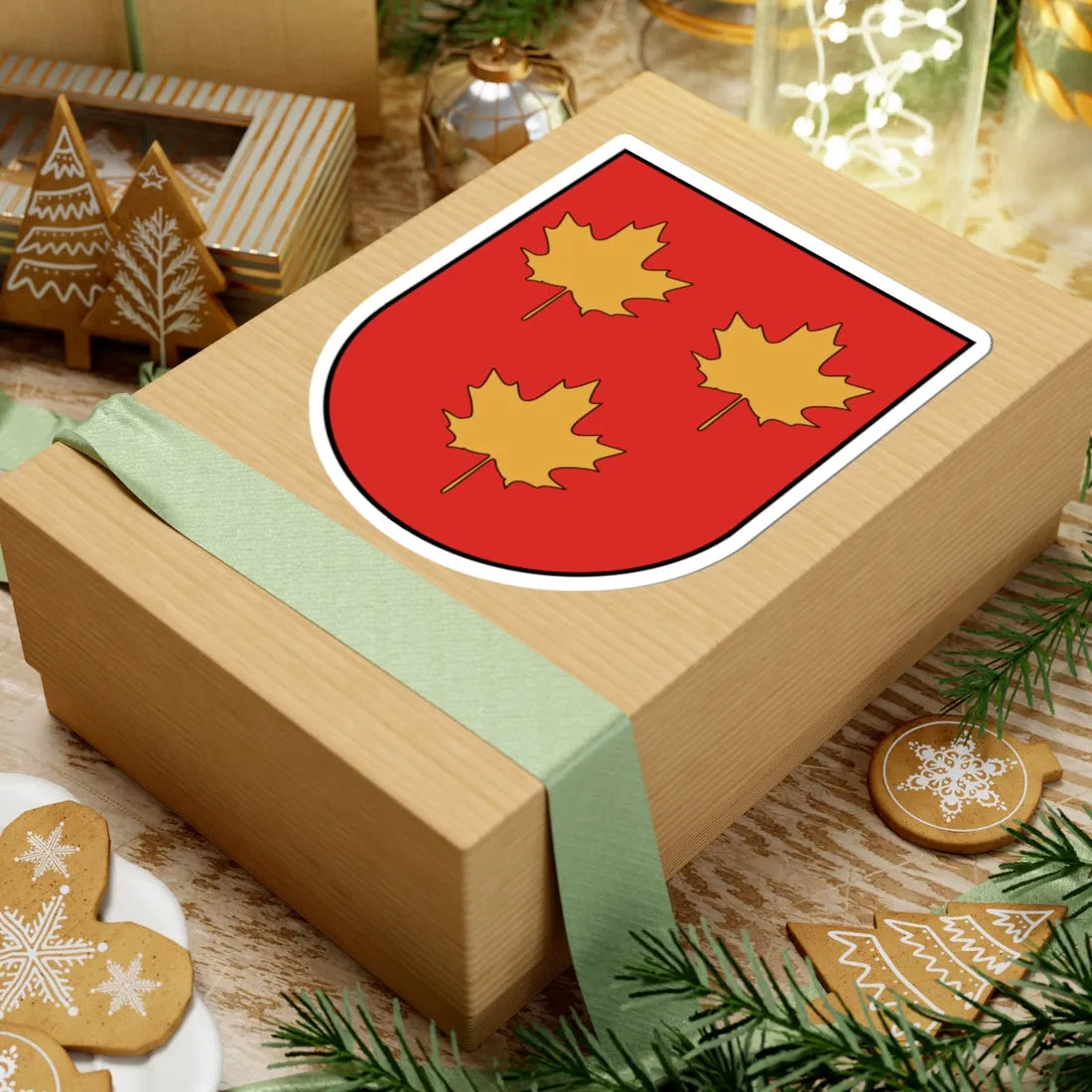 Lentvaris COA (Lithuania) (Coat of Arms) STICKER Vinyl Kiss-Cut Decal - The Sticker Space