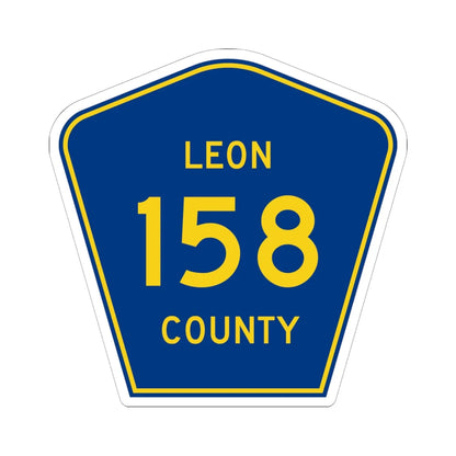 Leon County 158 (Florida) (Road Sign) STICKER Vinyl Kiss-Cut Decal 6 Inch White - The Sticker Space