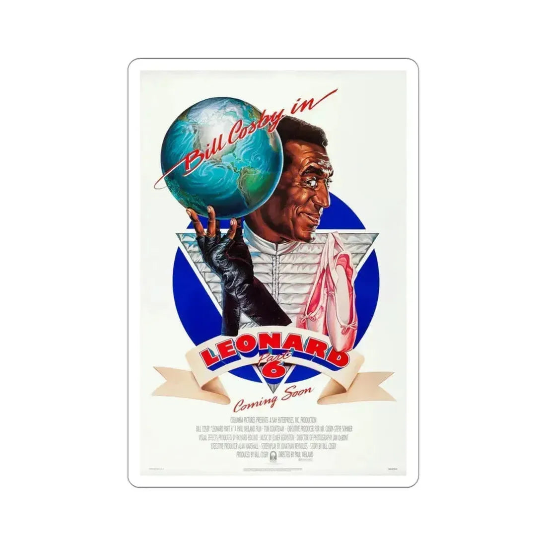 Leonard Part 6 1987 Movie Poster STICKER Vinyl Die-Cut Decal 3 Inch - The Sticker Space