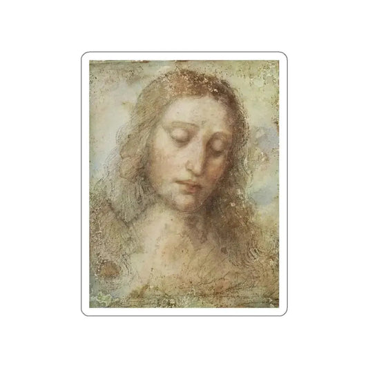 LEONARDO da Vinci - Head of Christ c1494 5 (Artwork) STICKER Vinyl Die-Cut Decal White Die-Cut 2 Inch - The Sticker Space