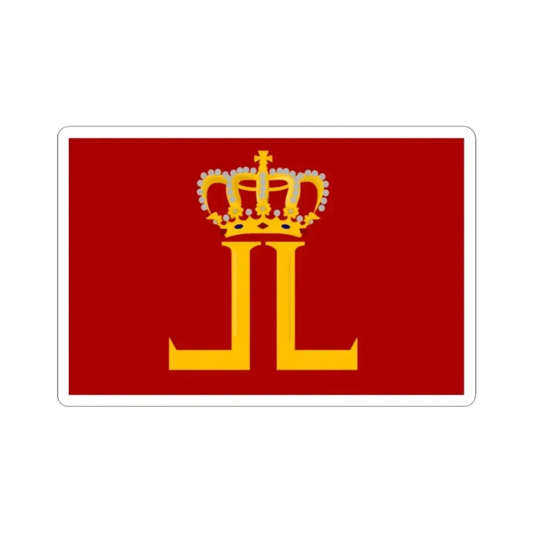 Leopoldsburg vlag (Belgium) STICKER Vinyl Kiss-Cut Decal 2 Inch White - The Sticker Space