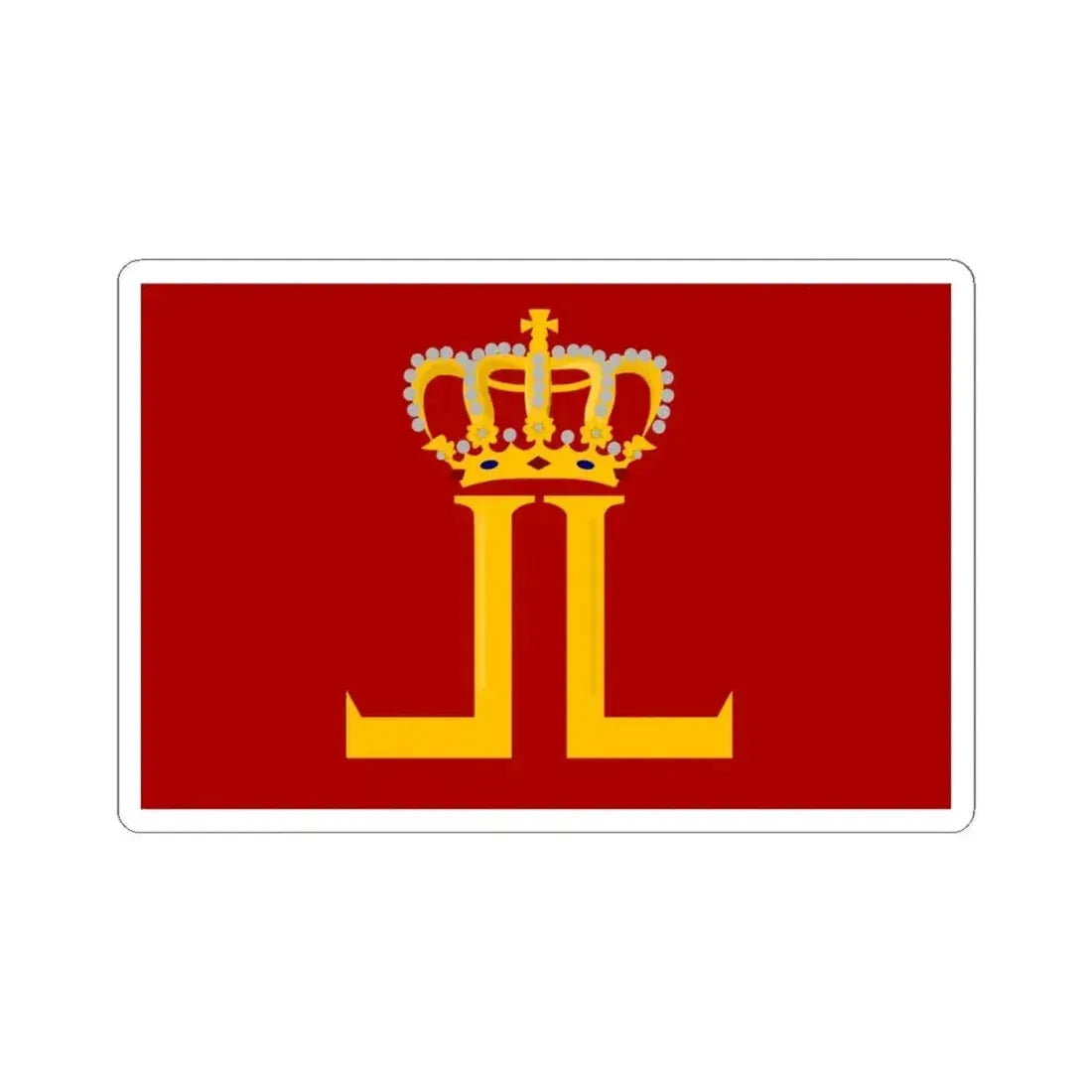 Leopoldsburg vlag (Belgium) STICKER Vinyl Kiss-Cut Decal 4 Inch White - The Sticker Space