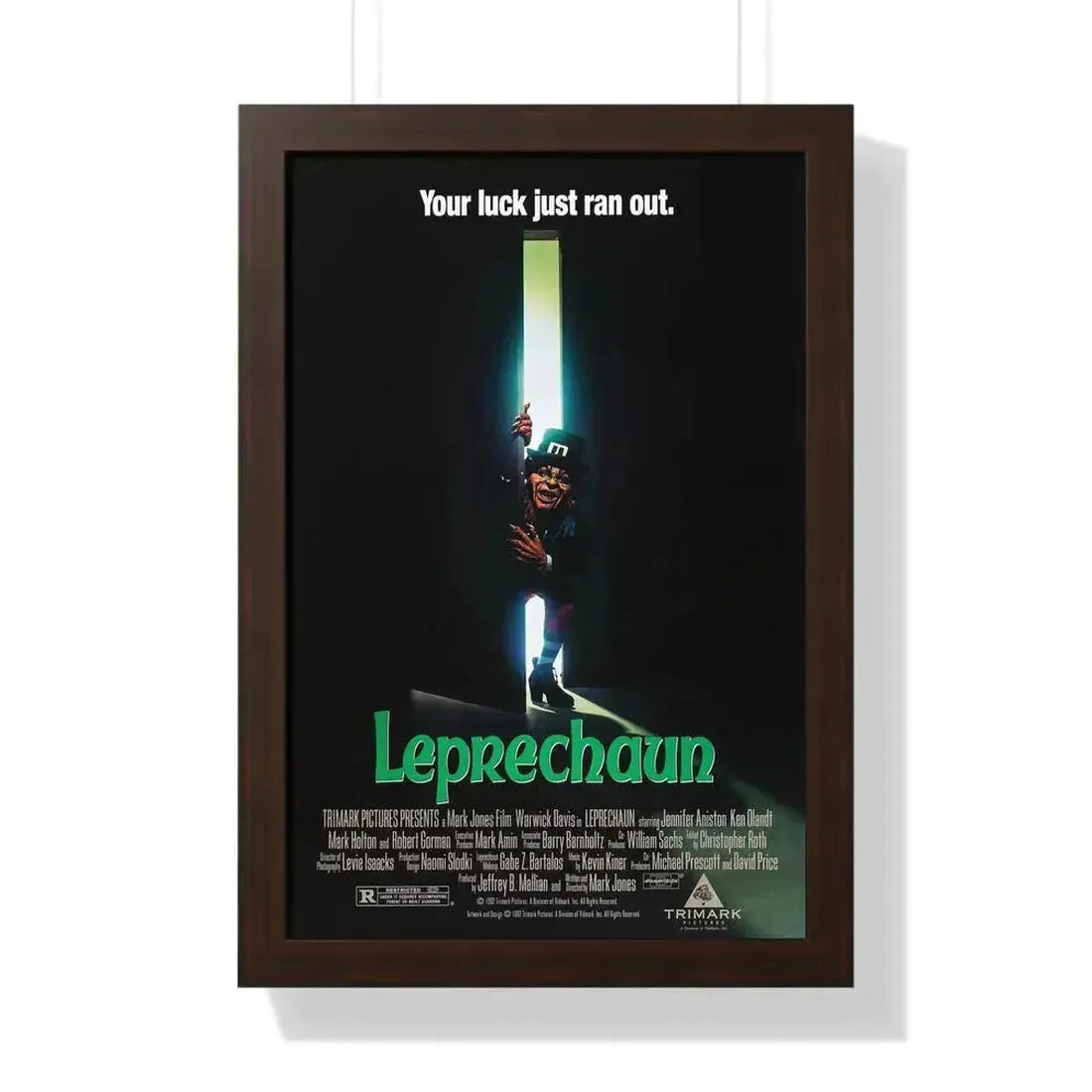 LEPRECHAUN 1993 - Framed Movie Poster 16″ x 24″ Walnut - The Sticker Space