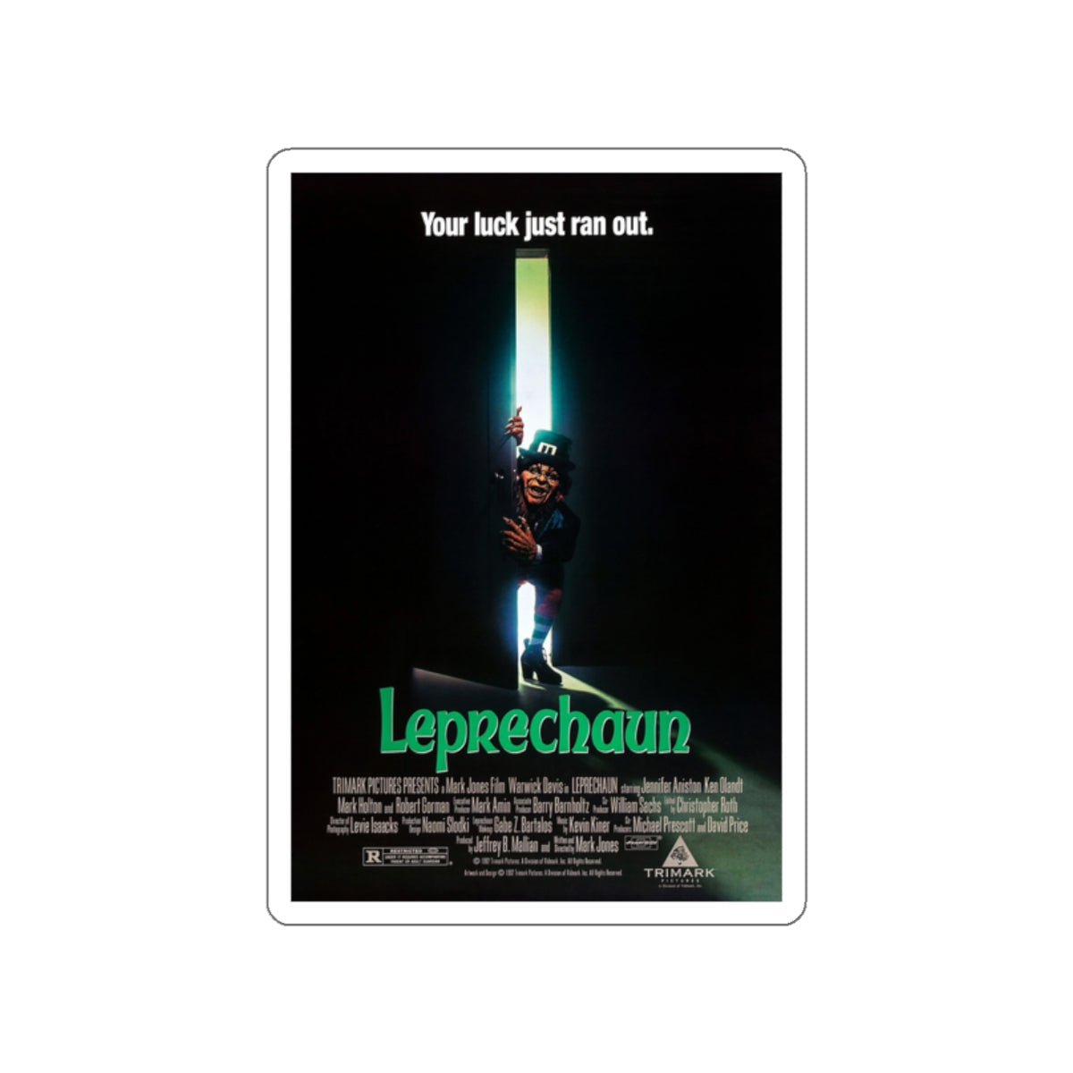 LEPRECHAUN 1993 Movie Poster STICKER Vinyl Die-Cut Decal-2 Inch-The Sticker Space