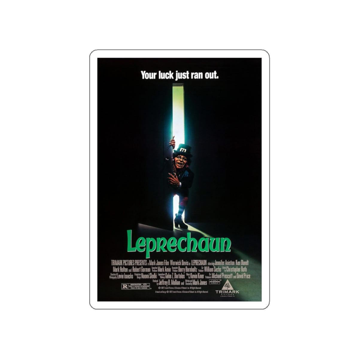 LEPRECHAUN 1993 Movie Poster STICKER Vinyl Die-Cut Decal-4 Inch-The Sticker Space