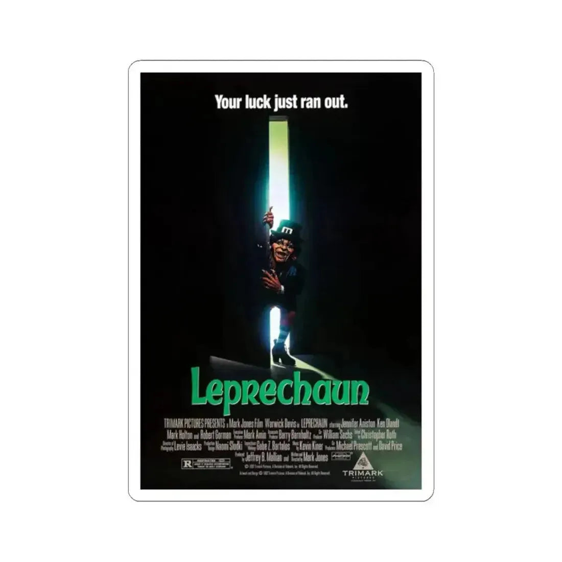 LEPRECHAUN 1993 Movie Poster - STICKER Vinyl Kiss-Cut Decal 2 Inch White - The Sticker Space