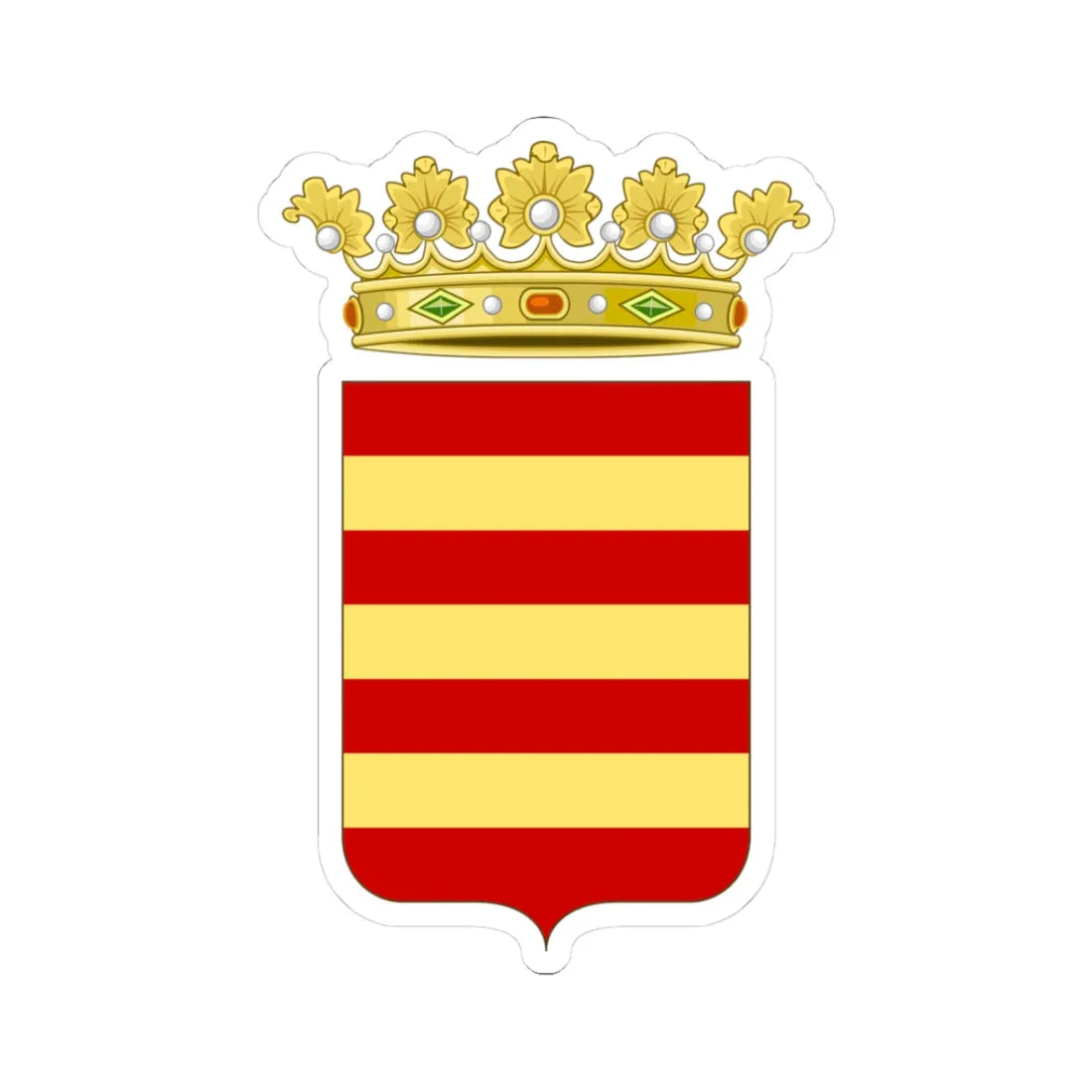 Lercara Friddi-Stemma (Italy) (Coat of Arms) STICKER Vinyl Kiss-Cut Decal 3 Inch White - The Sticker Space