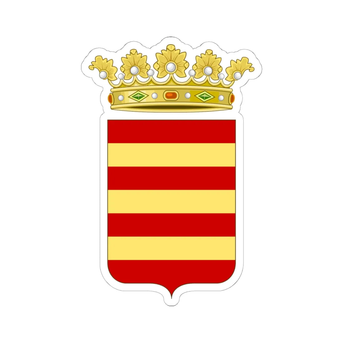 Lercara Friddi-Stemma (Italy) (Coat of Arms) STICKER Vinyl Kiss-Cut Decal 6 Inch White - The Sticker Space