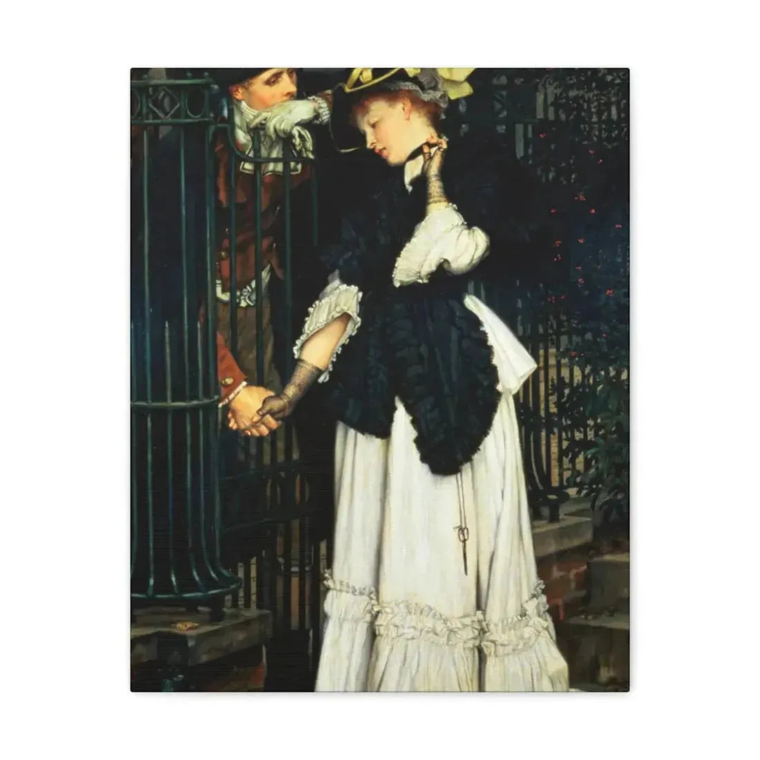 Les Adieux (The Farewells) 1871, by James Tissot, - Canvas Wall Art 16″ x 20″ 1.25" - The Sticker Space