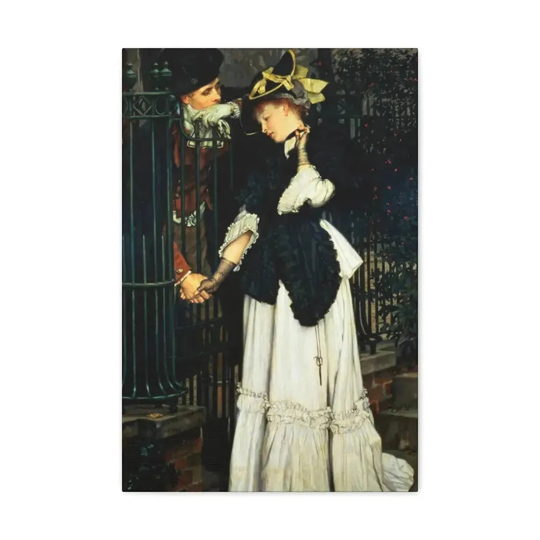 Les Adieux (The Farewells) 1871, by James Tissot, - Canvas Wall Art 16″ x 24″ 1.25" - The Sticker Space
