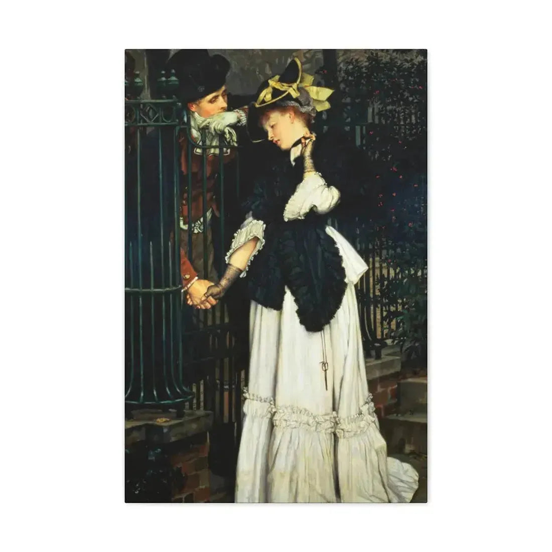 Les Adieux (The Farewells) 1871, by James Tissot, - Canvas Wall Art 20″ x 30″ 1.25" - The Sticker Space